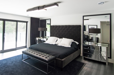 Designs by Santy :: Escarpment Modern Master suite with balcony walk-out
