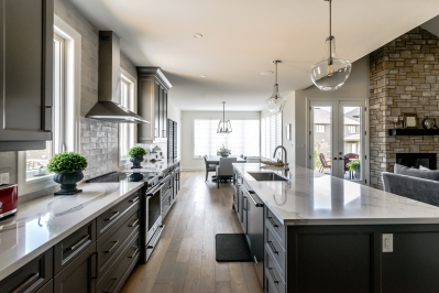 Designs by Santy :: Transitional Bungalow Kitchen view to dining area