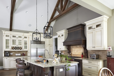 Designs by Santy :: Escarpment Vale House Kitchen with vaulted ceiling and timber bracket