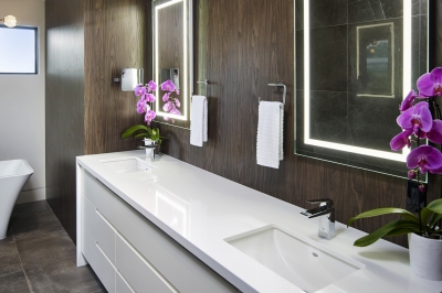 Designs by Santy :: Modern Prairie ensuite with jack-and-jill vanity