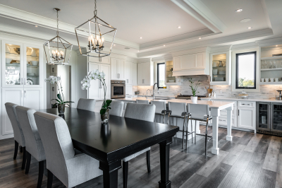 Designs by Santy :: Craftsman Bungalow Dining area with view to kitchen