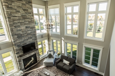 Designs by Santy :: Manor House Second floor view to great room