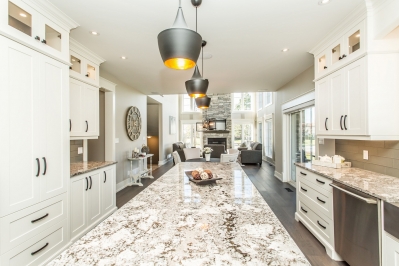 Designs by Santy :: Manor House Kitchen view to great room