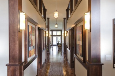 Designs by Santy :: Riverhouse Hallway with view to great room