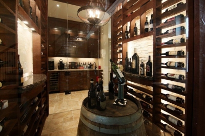 Designs by Santy :: Parkway Playhouse Wine room with servery